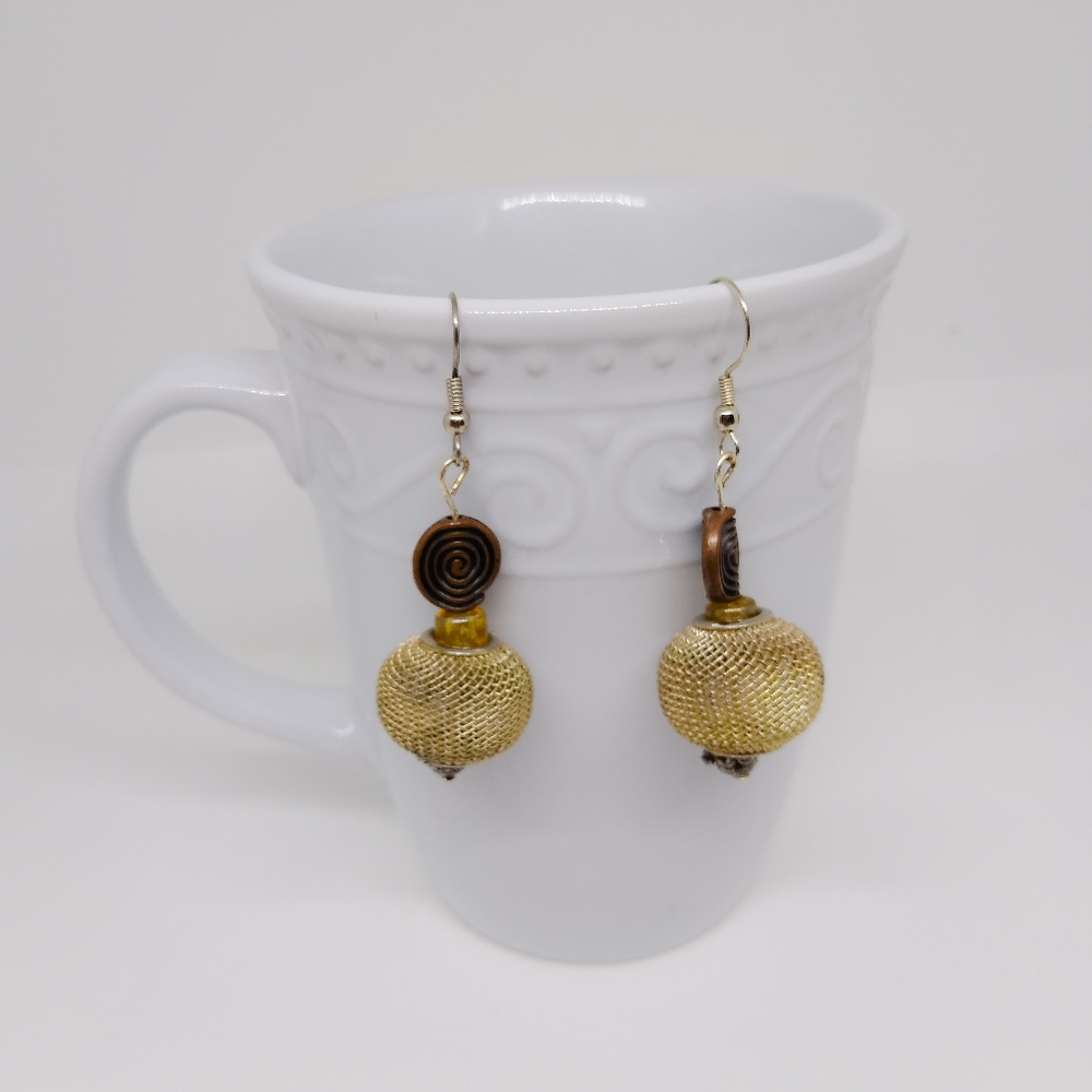 Silver rustic earrings
